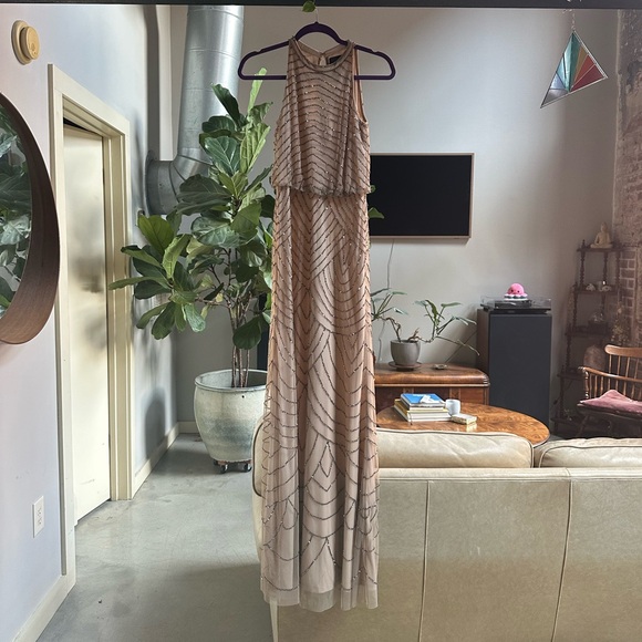 Adrianna Papell Beaded Formal Dress Size 0 - Picture 2 of 4